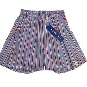 NWT Sleepy Jones Gus Boxer Blue/Red/White XXS